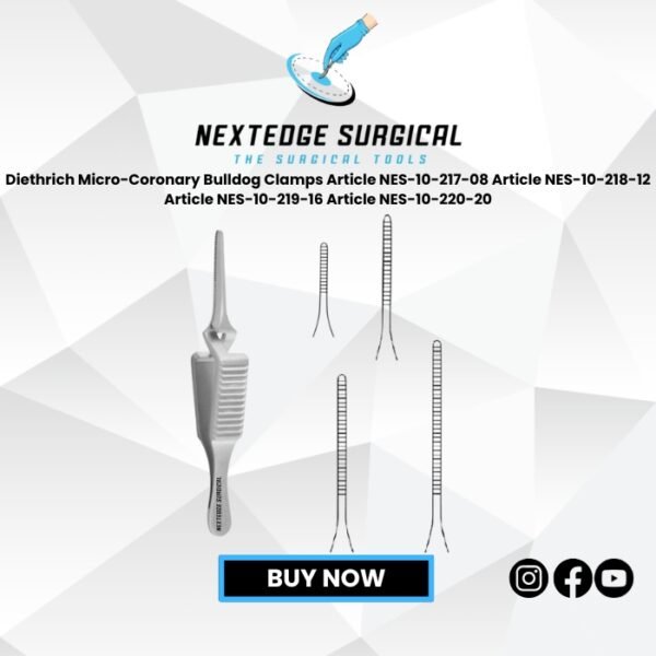Diethrich Micro-Coronary Bulldog Clamps Article NES-10-217-08 Article NES-10-218-12 Article NES-10-219-16 Article NES-10-220-20