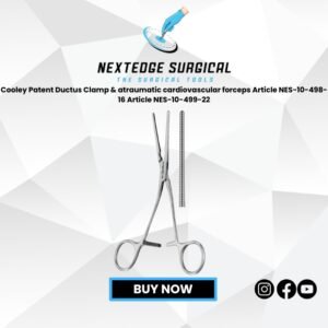 Cooley Patent Ductus Clamp & atraumatic cardiovascular forceps Article NES-10-498-16 Article NES-10-499-22