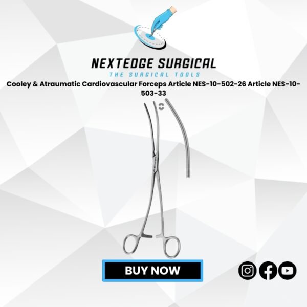 Cooley & Atraumatic Cardiovascular Forceps Article NES-10-502-26 Article NES-10-503-33