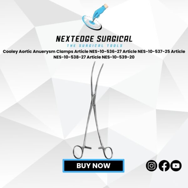 Cooley Aortic Anuerysm Clamps Article NES-10-536-27 Article NES-10-537-25 Article NES-10-538-27 Article NES-10-539-20