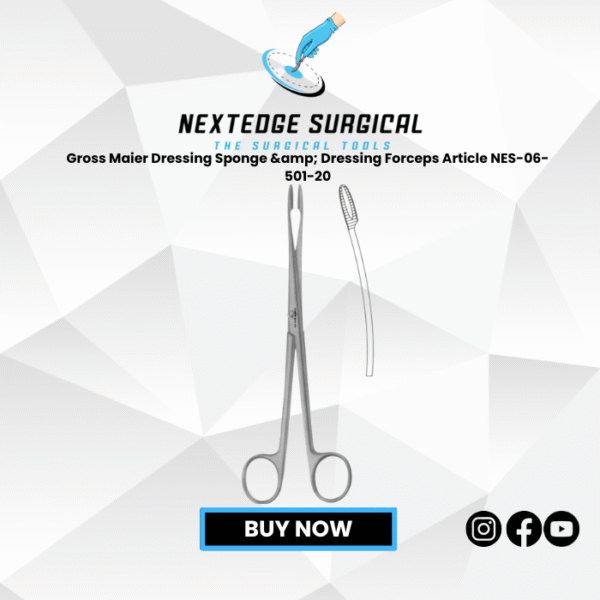 Gross Maier Dressing Sponge & Dressing Forceps Article NES-06-501-20