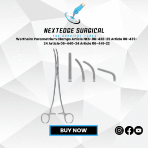 Wertheim Parametrium Clamps Article NES-06-438-25 Article 06-439-24 Article 06-440-24 Article 06-441-22