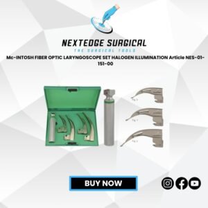 Mc-INTOSH FIBER OPTIC LARYNGOSCOPE SET HALOGEN ILLUMINATION Article NES-01-151-00