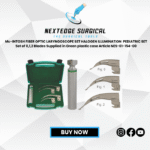 Mc-INTOSH FIBER OPTIC LARYNGOSCOPE SET HALOGEN ILLUMINATION  PEDIATRIC SET Set of 0,1,2 Blades Supplied in Green plastic case Article NES-01-154-00