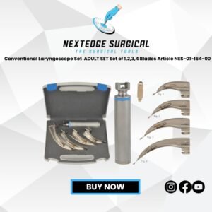 Conventional Laryngoscope Set  ADULT SET Set of 1,2,3,4 Blades Article NES-01-164-00