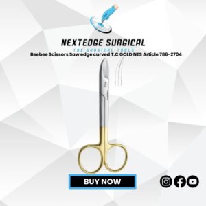 Beebee Scissors Saw edge curved T.C GOLD NES Article 786-2704