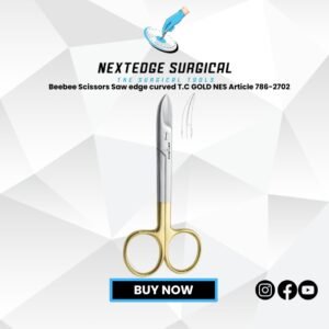 Beebee Scissors Saw edge curved T.C GOLD NES Article 786-2702