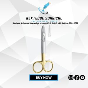 Beebee Scissors Saw edge straight T.C GOLD NES Article 786-2701