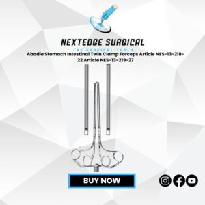 Abadie Stomach Intestinal Twin Clamp Forceps Article NES-13-218-22 Article NES-13-219-27
