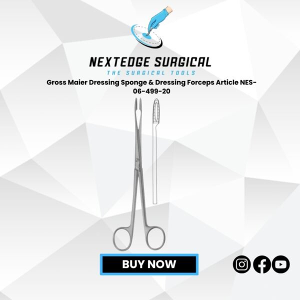 Gross Maier Dressing Sponge & Dressing Forceps Article NES-06-499-20