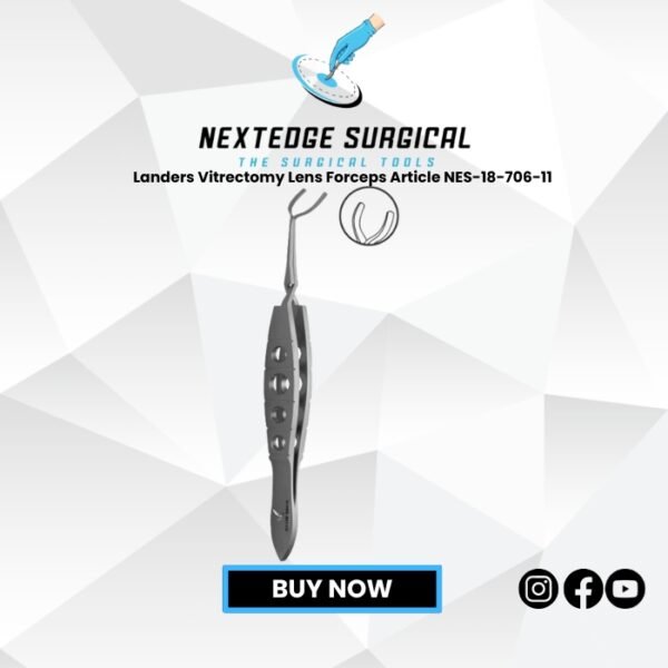 Landers Vitrectomy Lens Forceps Article NES-18-706-11