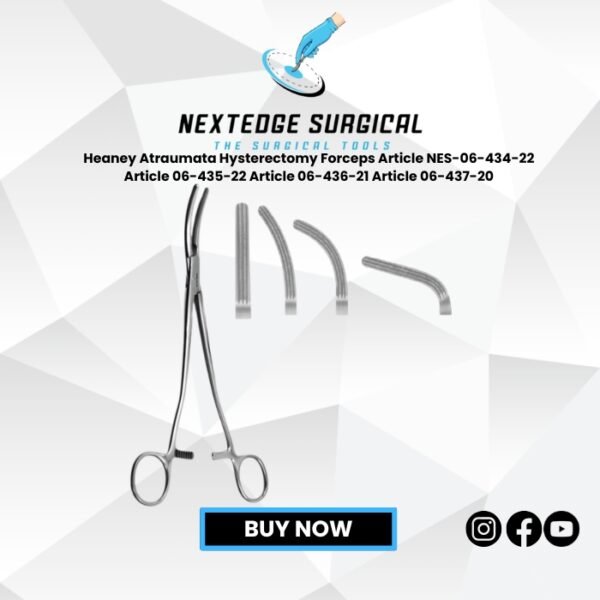 Heaney Atraumata Hysterectomy Forceps Article NES-06-434-22 Article 06-435-22 Article 06-436-21 Article 06-437-20