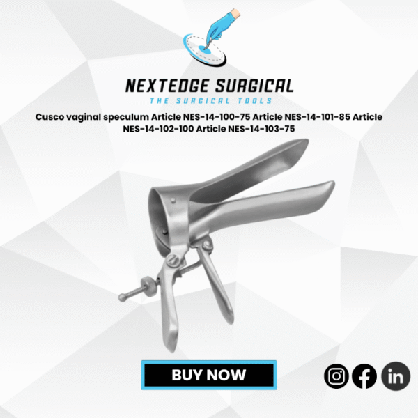Cusco vaginal speculum Article NES-14-100-75 Article NES-14-101-85 Article NES-14-102-100 Article NES-14-103-75