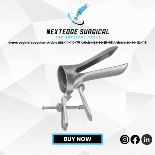 Grave vaginal speculum Article NES-14-110-75 Article NES-14-111-95 Article NES-14-112-115