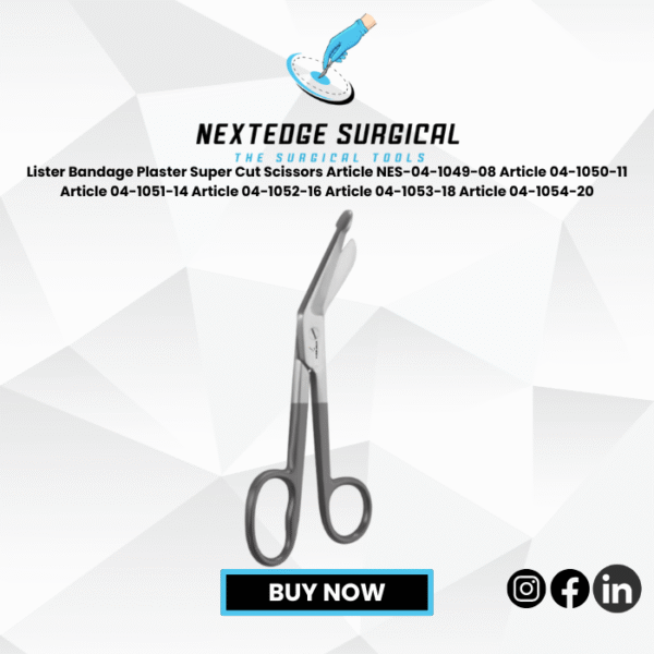 Lister Bandage Plaster Super Cut Scissors Article NES-04-1049-08 Article 04-1050-11 Article 04-1051-14 Article 04-1052-16 Article 04-1053-18 Article 04-1054-20