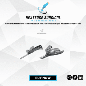 ALUMINIUM PERFORATED IMPRESSION TRAYS Contains 11 pcs Article NES-786-4389