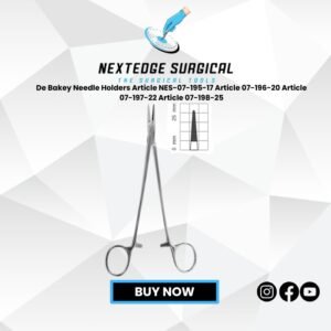 De Bakey Needle Holders Article NES-07-195-17 Article 07-196-20 Article 07-197-22 Article 07-198-25