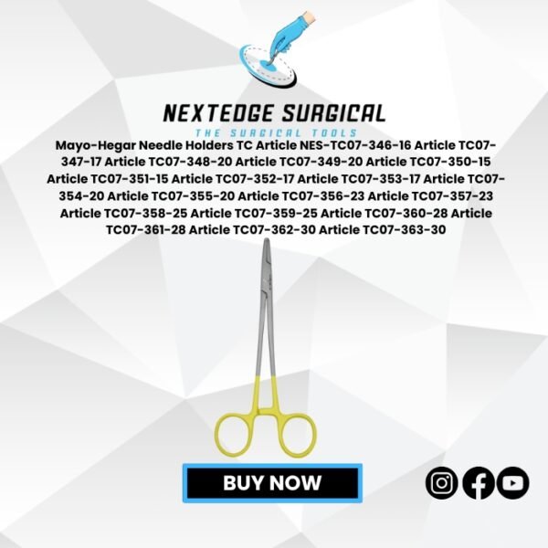 Mayo-Hegar Needle Holders TC Article NES-TC07-346-16 Article TC07-347-17 Article TC07-348-20 Article TC07-349-20 Article TC07-350-15 Article TC07-351-15 Article TC07-352-17 Article TC07-353-17 Article TC07-354-20 Article TC07-355-20 Article TC07-356-23 Article TC07-357-23 Article TC07-358-25 Article TC07-359-25 Article TC07-360-28 Article TC07-361-28 Article TC07-362-30 Article TC07-363-30