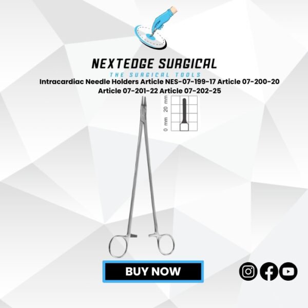 Intracardiac Needle Holders Article NES-07-199-17 Article 07-200-20 Article 07-201-22 Article 07-202-25