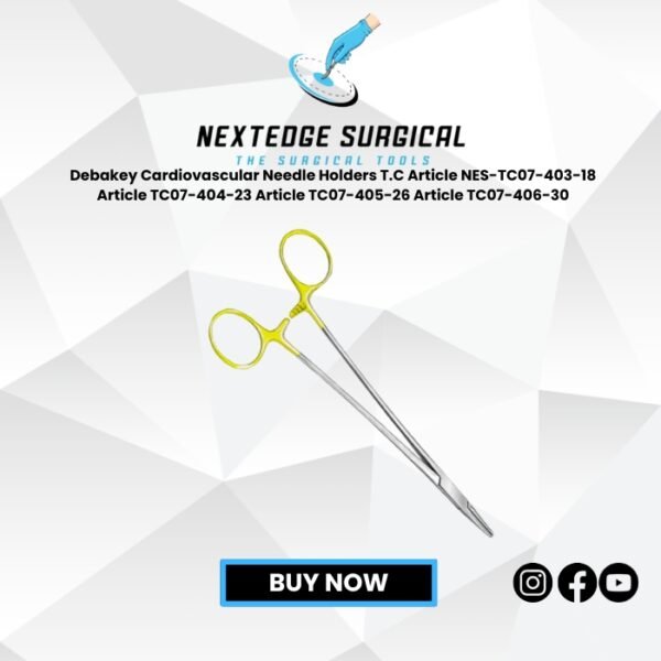 Debakey Cardiovascular Needle Holders T.C Article NES-TC07-403-18 Article TC07-404-23 Article TC07-405-26 Article TC07-406-30