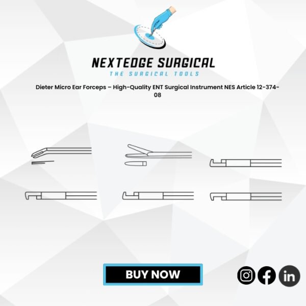 Dieter Micro Ear Forceps – High-Quality ENT Surgical Instrument NES Article 12-374-08