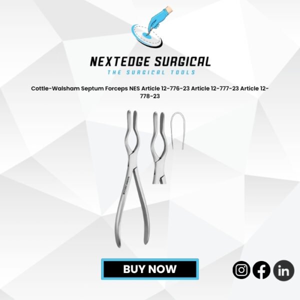Cottle-Walsham Septum Forceps NES Article 12-776-23 Article 12-777-23 Article 12-778-23