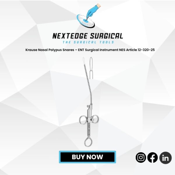 Krause Nasal Polypus Snares – ENT Surgical Instrument NES Article 12-320-25