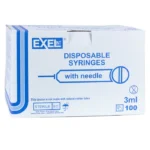3cc Syringe with Needle 23 G x 1.5 inch with Luer Lock & Low Dead Space Plunger 100/Box - Image 2