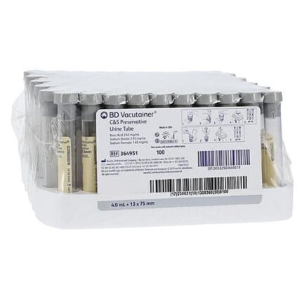 BD 364951 Vacutainer Urinalysis C&S Preservative Tubes 13x75mm, 4.0 mL, 100/box