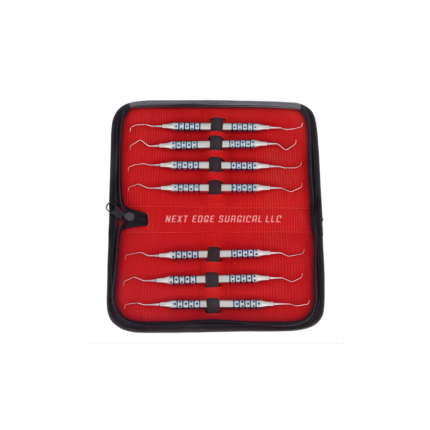 Dental Instrument Set – Gracey Curette (Set of 7-Pcs.) Hollow Handle with color coated – NES-1649