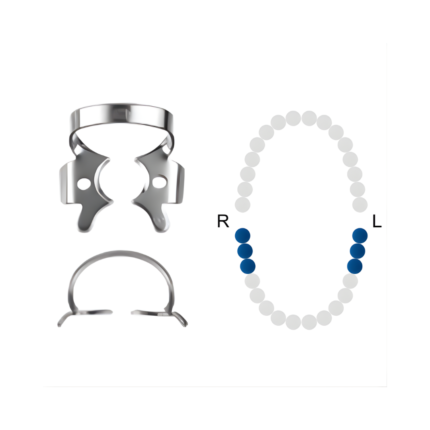 Dental Rubber Dam Clamp – For smal lower molars with flat beaks. – NES-3215